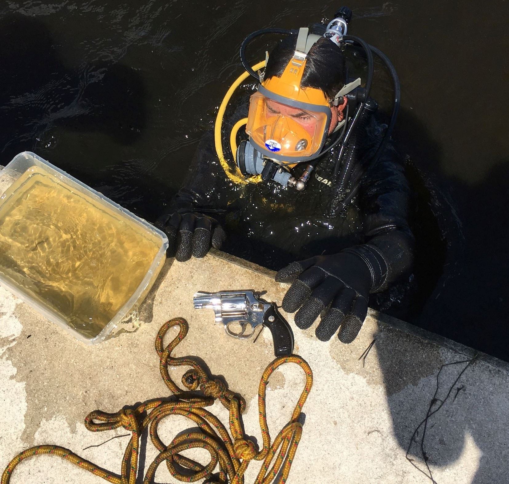 MCSO Diver with recovered handgun